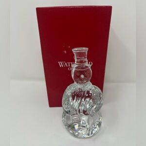 2004 Waterford Ireland Crystal SNOWMAN Sculpture Figurine/Paperweight Xmas